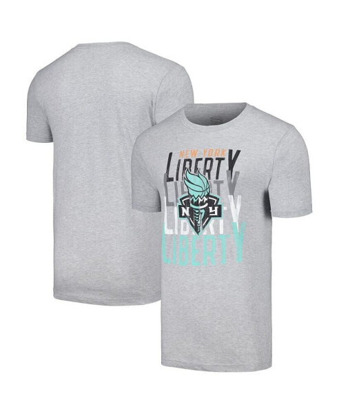 Men's and Women's Heather Gray New York Liberty Dedication T-shirt