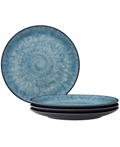 Colorkraft Essence 4 Piece Coupe Dinner Plate Set, 10.5"