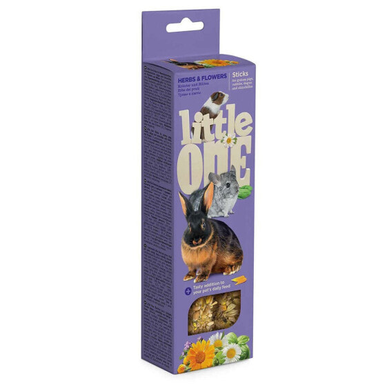 MEALBERRY Littleone Stick Flowers Herbs Guinea Pig Rabbit Chinch 110g Snack For Rodents 8 Units