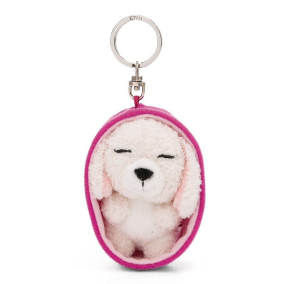 NICI Sleeping Pets Dog Poodle White 8 cm Key Ring