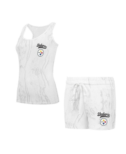 Women's Pittsburgh Steelers Quartz Hacci Knit Tank Top Shorts Sleep Set