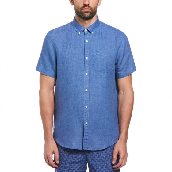 ORIGINAL PENGUIN Delave Linen With Pocket short sleeve shirt