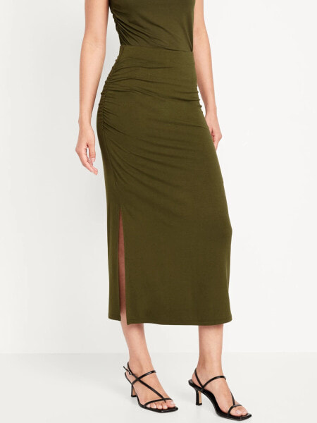 Ruched Maxi Skirt