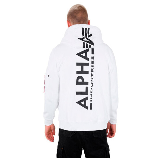 ALPHA INDUSTRIES Back Print full zip sweatshirt