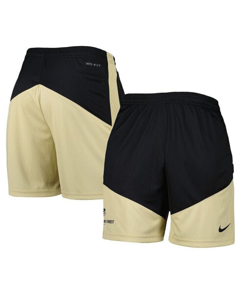 Men's Black, Gold Wake Forest Demon Deacons Performance Player Shorts