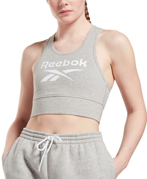 Женский бюстгальтер Reebok womens Low Impact Graphic Logo Cotton Sports Bra