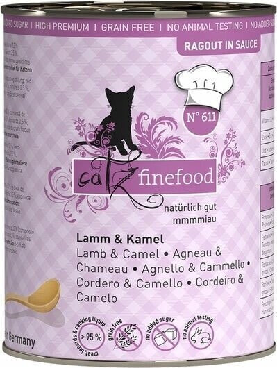 Catz Finefood Catz Finefood Ragout N.611 Jagnięcina i Wielbłąd puszka 380g