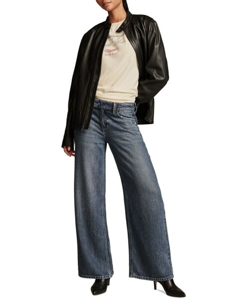 Women's High Rise Palazzo Jeans