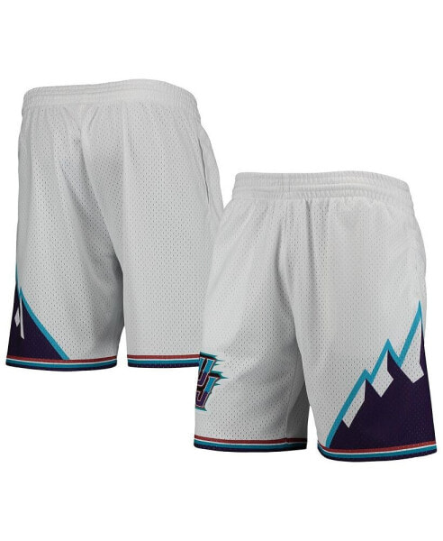 Men's White Utah Jazz 1996-97 Hardwood Classics Swingman Shorts