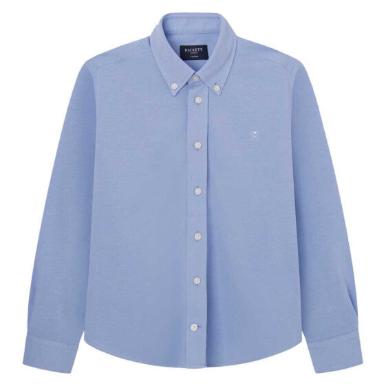 HACKETT Garment Dyed Pique long sleeve shirt