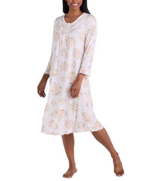 Women's Floral Lace-Trim Nightgown