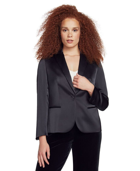 Women's One-Button Peak-Lapel Blazer