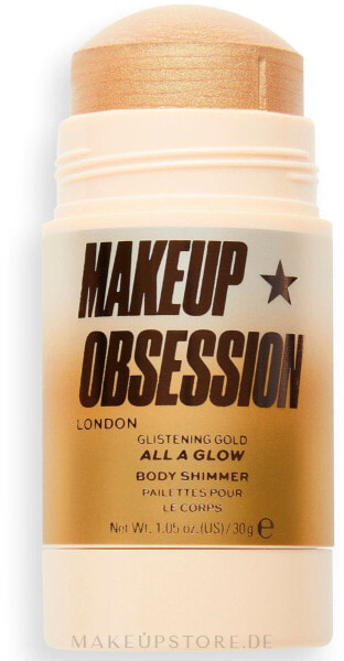 Highlighter in Stick - Makeup Obsession All A Glow Highlighter Shimmer Stick Glistening Gold