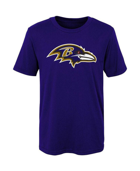 Little Boys and Girls Purple Baltimore Ravens Primary Logo T-shirt