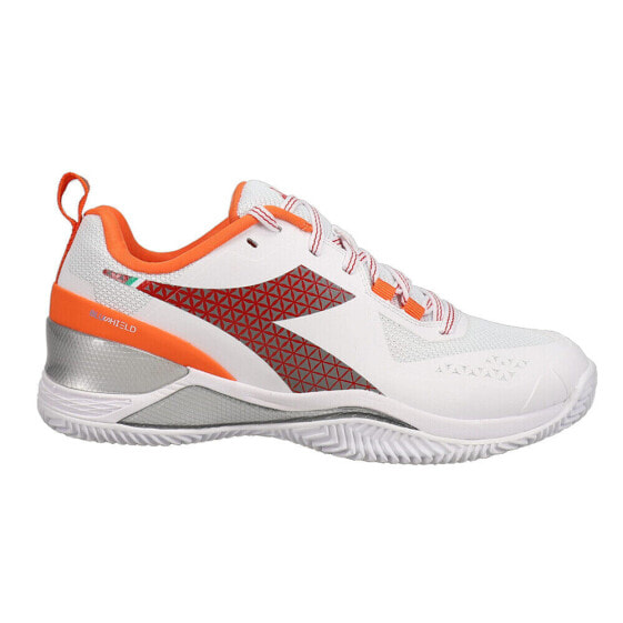 Diadora Blushield Torneo Geometric Clay Tennis Womens White Sneakers Athletic S