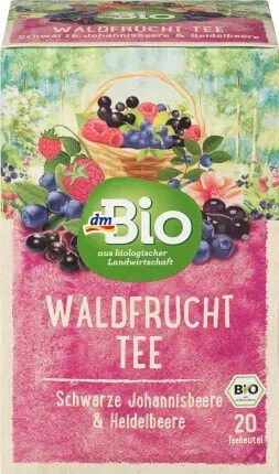 Früchtetee Waldfrucht mit schwarzer Johannisbeere & Heidelbeere (20 Beutel), 50 g