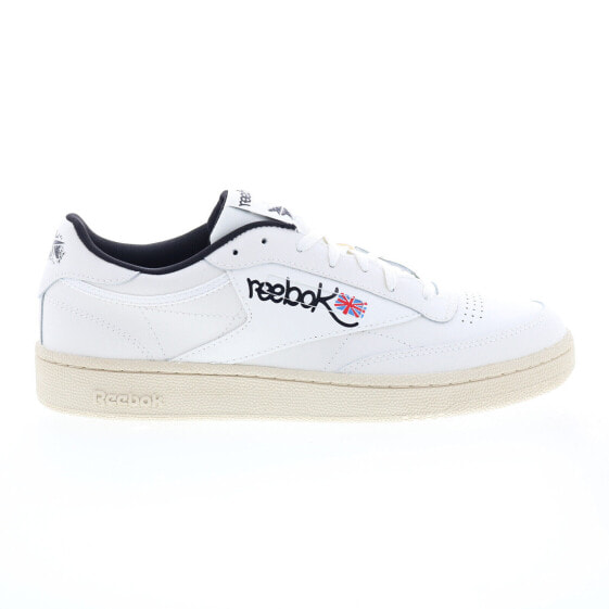 Reebok Club C 85 Mens White Leather Lace Up Lifestyle Sneakers Shoes