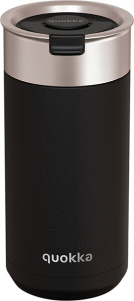 Quokka Quokka Boost Coffee Tumbler - Kubek termiczny ze stali nierdzewnej z zaparzaczem 400 ml (Carbon Black)