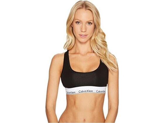 Calvin Klein 261424 Women's Modern Cotton Bralette Bra Black Size Medium