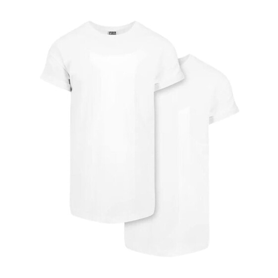 URBAN CLASSICS Long Shaped Turnup short sleeve T-shirt 2 units