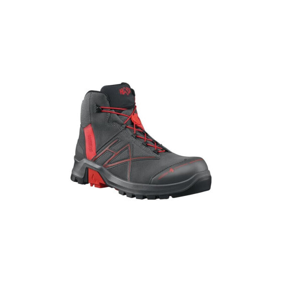 Haix Sicherheitsstiefel Connexis® GTX mid Größe 6,5 (40) grau/rot S3 HRO HI CI WR SRC Rindspaltleder 2.0-2.2 mm/Textil