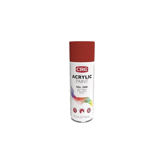 Crc Farbschutzlackspray ACRYLIC PAINT feuerrot glänzend RAL 3000 400 ml , VE: 6