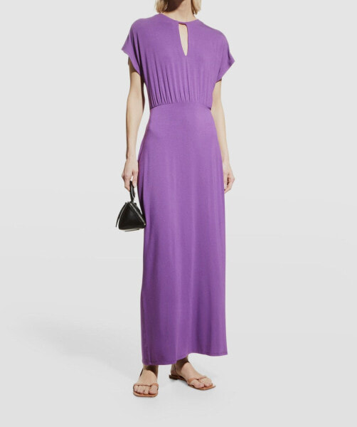 Capsule 121 Women's Purple Round Neck Short Sleeve Maxi Dress Size XL