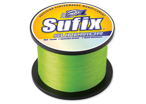 Sufix Superior Monofilament Fishing Line, 60 Lb., 1825 Yds, Hi-Vis Yellow