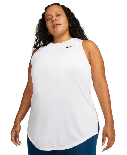 Dri-FIT Plus Size Racerback Curved-Hem Tank Top