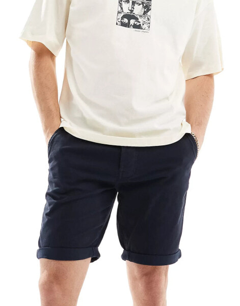 Threadbare chino shorts in navy