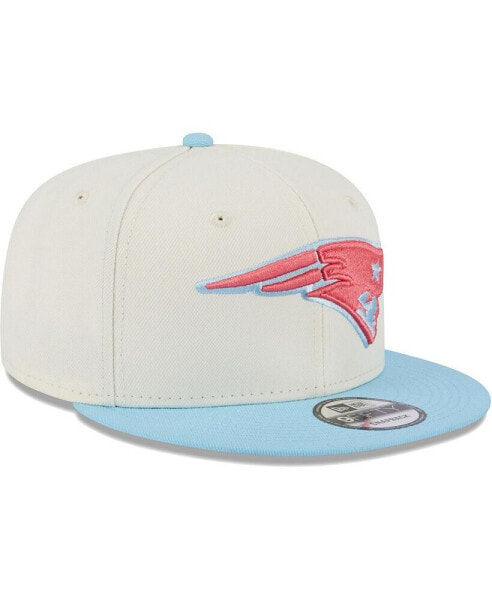 Men's Cream, Light Blue New England Patriots Two-Tone Color Pack 9FIFTY Snapback Hat