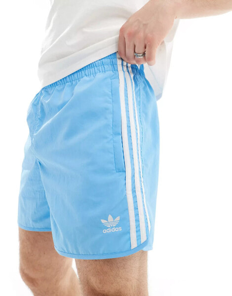 adidas Originals sprinter shorts in light blue