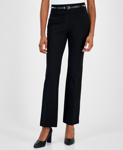 Women's Belted High-Rise Pull-On Pants