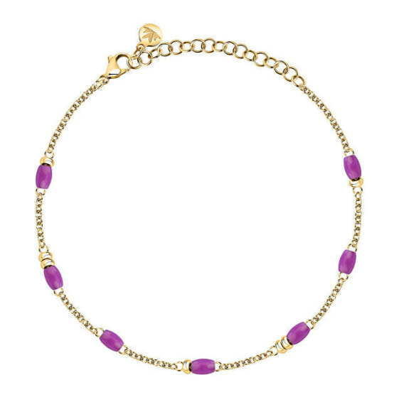 Colori SAXQ20 gold-plated leg chain with beads