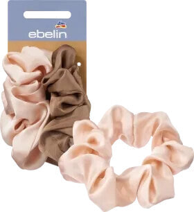 Scrunchies aus recyceltem Polyester nude, braun, 2 St