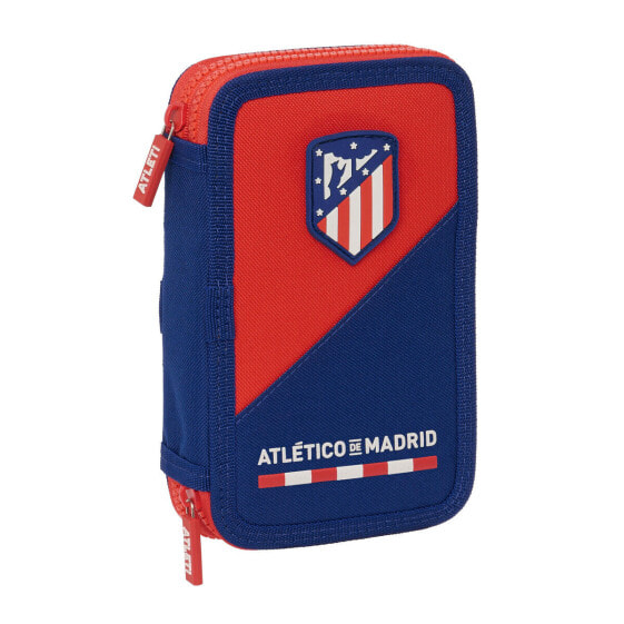 Двойной пенал Atlético Madrid Синий Красный 12.5 x 19.5 x 4 cm (28 Предметы)