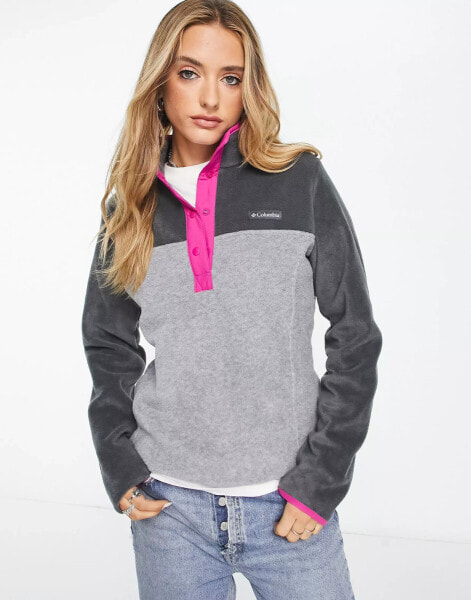 Columbia Benton Springs half snap neck fleece in grey