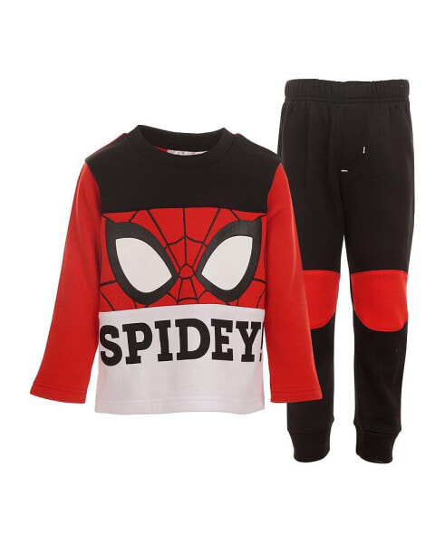 Boys Spider-Man Fleece Sweatshirt and Pants Outfit Set to (2T - 14-16)