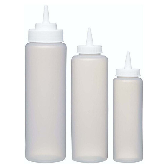 KITCHENCRAFT Plastic Squeeze Sauce Dispenser Set 3 Units