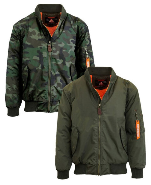 Men's Heavyweight MA-1 Bomber Flight Jacket, Pack of 2