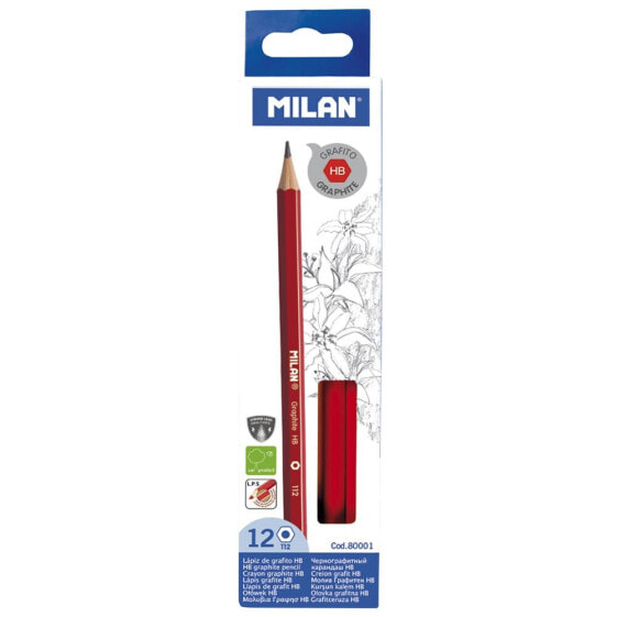 MILAN Box 12 Hb Hexagonal Graphite Pencils