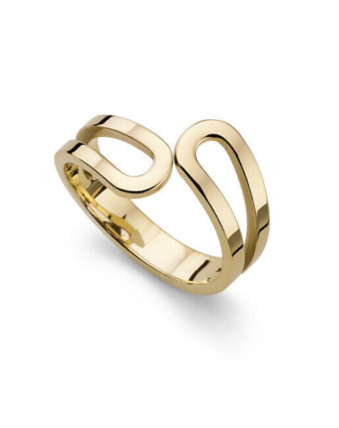 Minimalist gold-plated ring Character 41198G