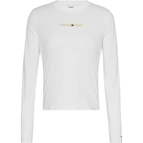 TOMMY JEANS Gold Serif Linear long sleeve T-shirt