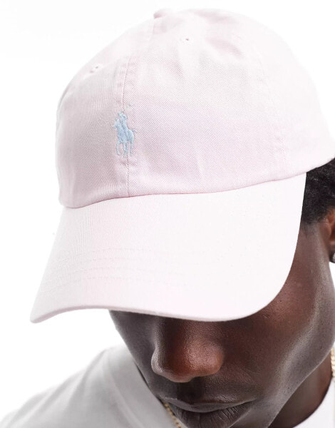 Polo Ralph Lauren icon logo twill baseball cap in light pink