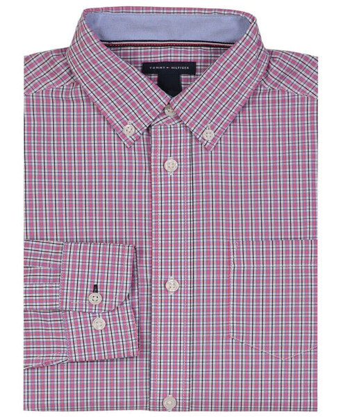 Big Boys Long Sleeve Stretch Compact Check Shirt