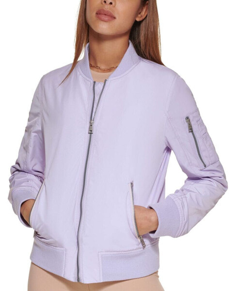 Women's Zip-Detail Bomber Jacket