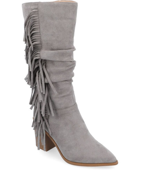 Women's Hartly Wide Calf Western Fringe Boots