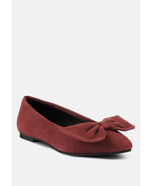 Балетки Rag & Co Suede Bow Flats