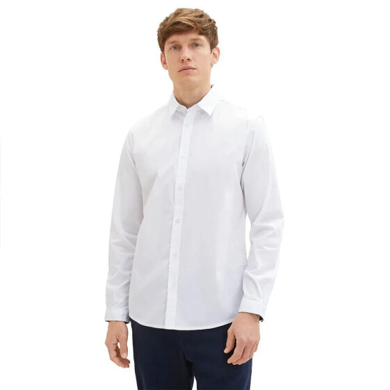 TOM TAILOR 1037435 Stretch Poplin long sleeve shirt