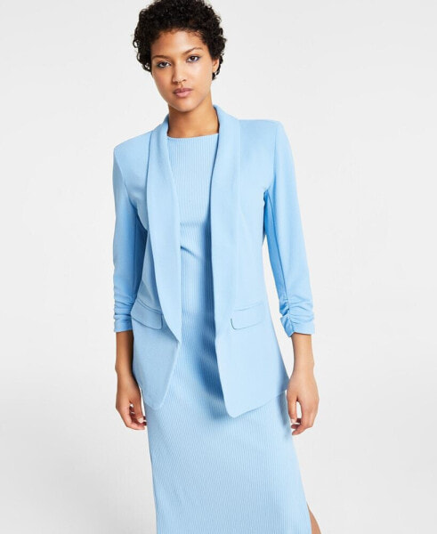 Women's Knit 3/4-Sleeve Boyfriend Blazer, Created for Macy's